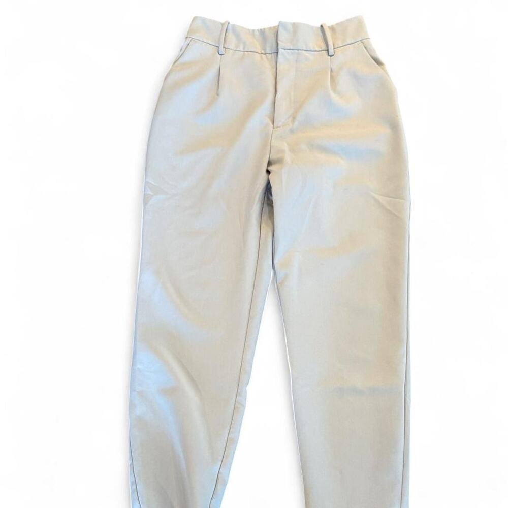 Zara cream high waisted tapered pants